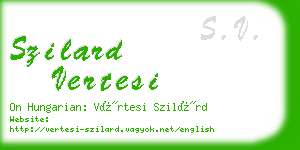 szilard vertesi business card